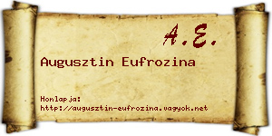Augusztin Eufrozina névjegykártya